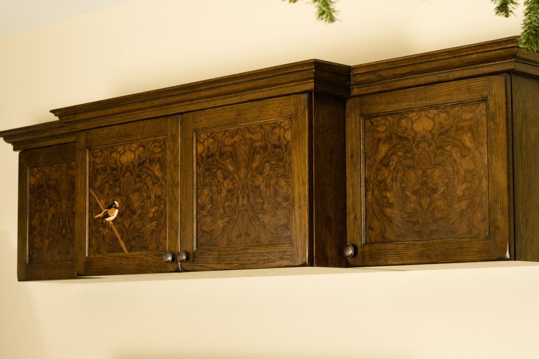 Custom Media Cabinet Made From White Oak And Walnut Burl ...