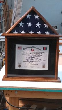 Custom Made Special Missions Military Flag And Certificate Display