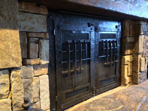 Custom Made Hammered Fireplace Gates
