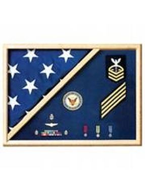 Custom Made Veteran Flag Display Case