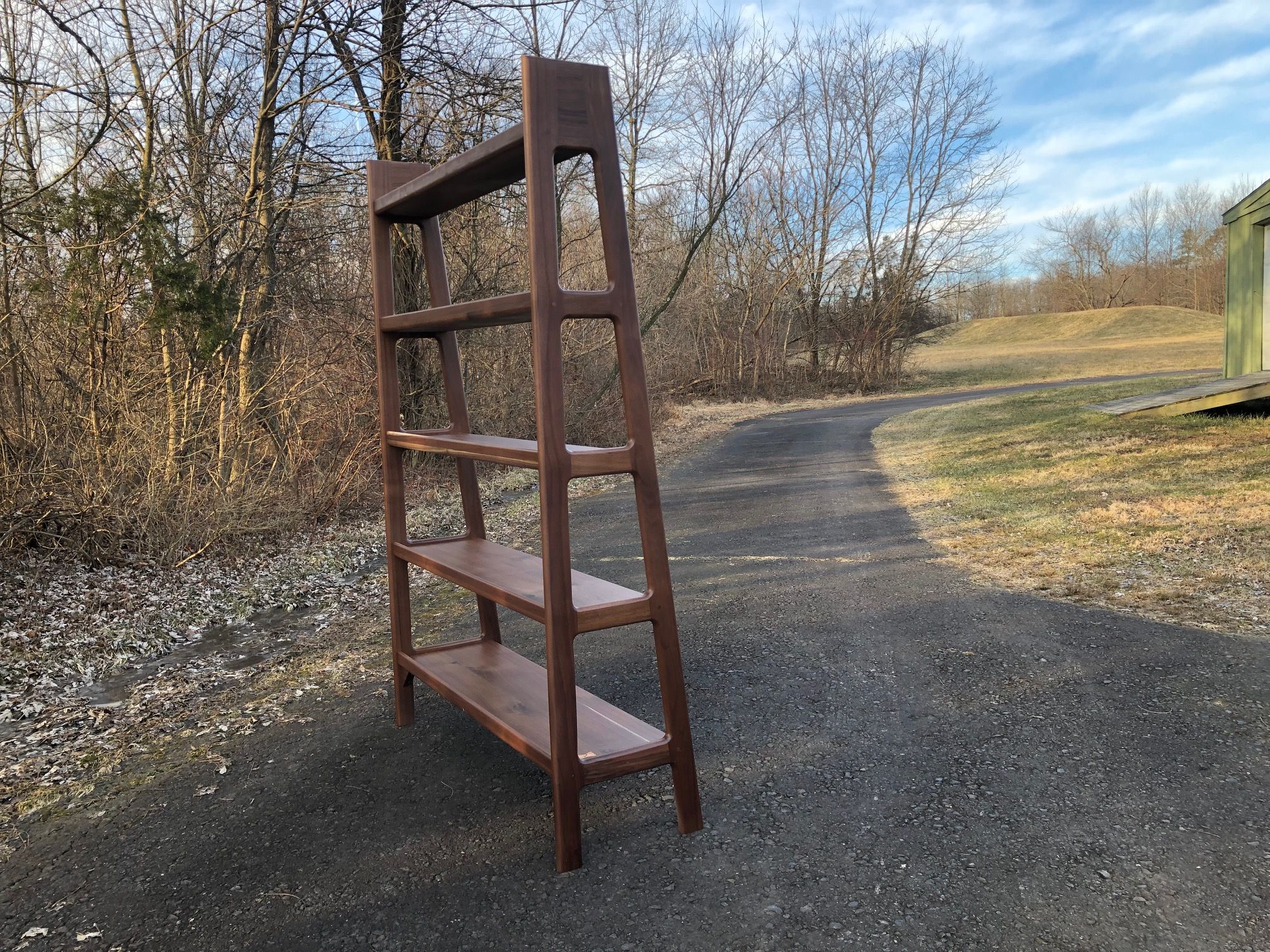 Custom Mid Century Modern Style Walnut Bookshelves. by Don Yacovella