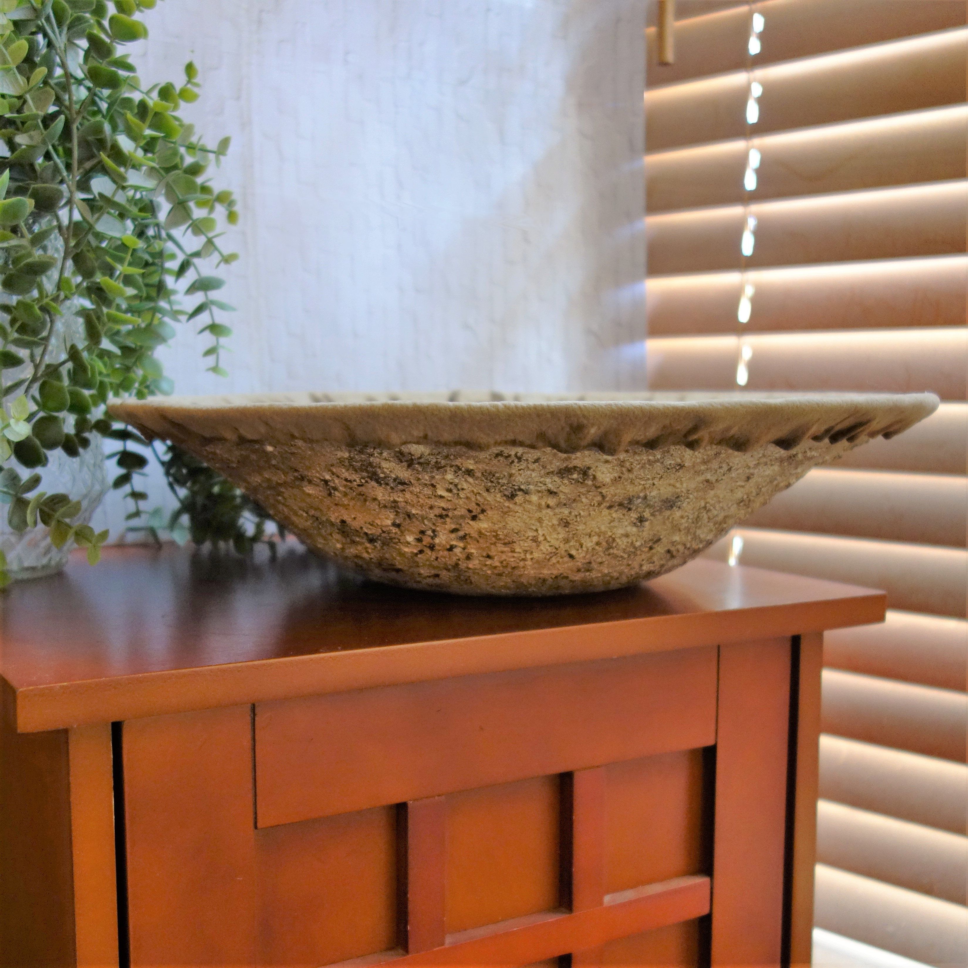 Custom Made Bowl Native American Theme Faux Vintage Home Decor by