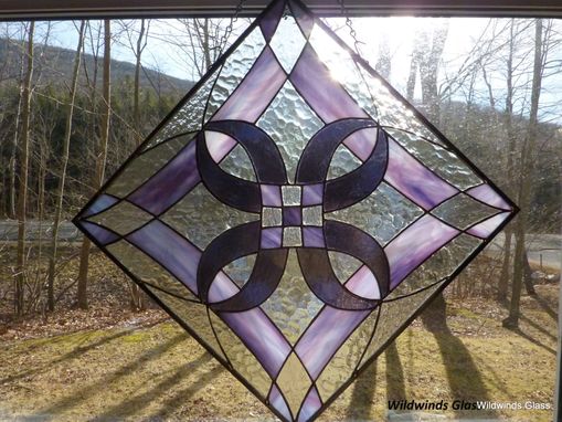 Custom Made Abstract Diamonds In Stained Glass