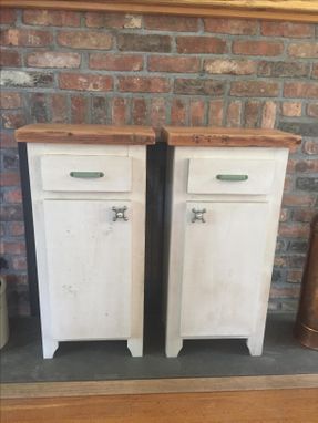 Custom Made Rustic "Hot And Cold" Night Stands