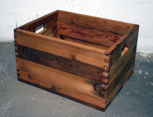 Custom Made Reclaimed Cedar Box Joint Crate