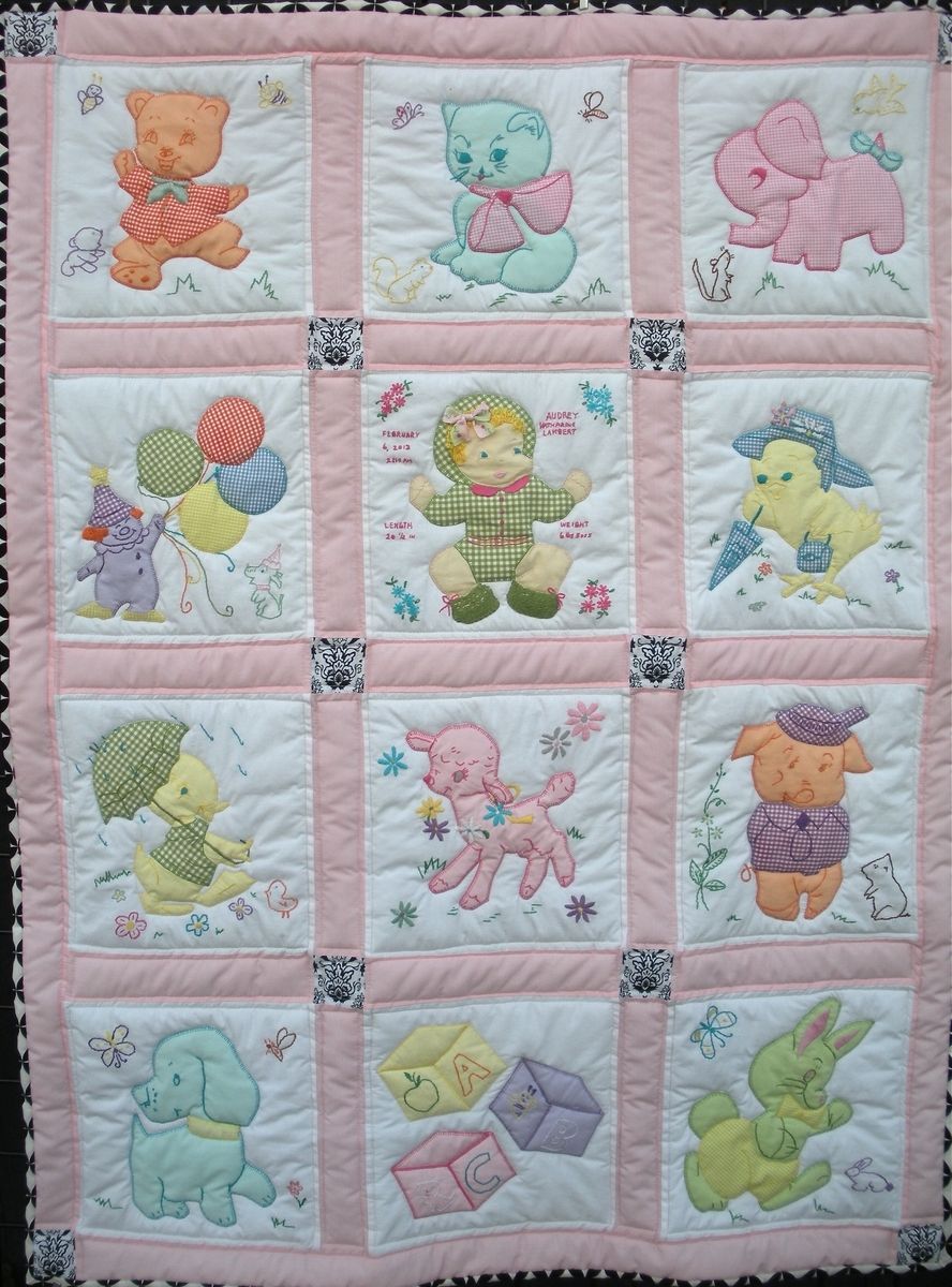 Hand Crafted Vintage Baby Quilt By ONE BEE LANE LLC CustomMade