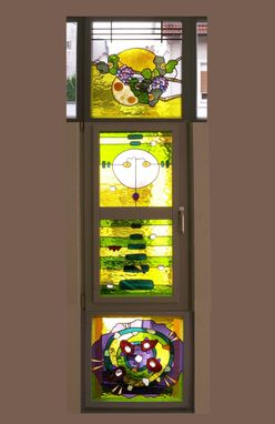 Custom Made Art Glass Windows For A New Post Modern Church Annex.