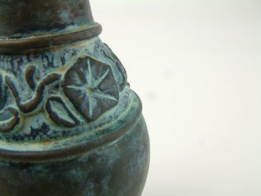 Custom Made Mini Amphora Vase W/ Flowers