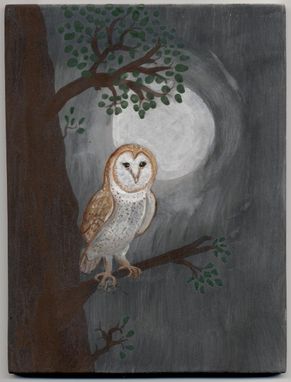 Custom Made Owl Tile Or Plaque