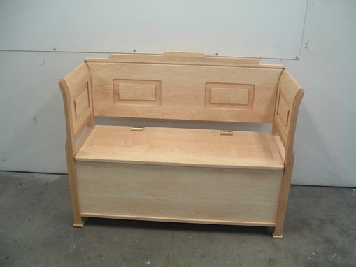 Custom Made Denise's Natural Finish Hard Maple Entry Storage Bench