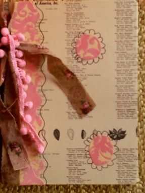 Custom Made Pink Flocked Garden Journal