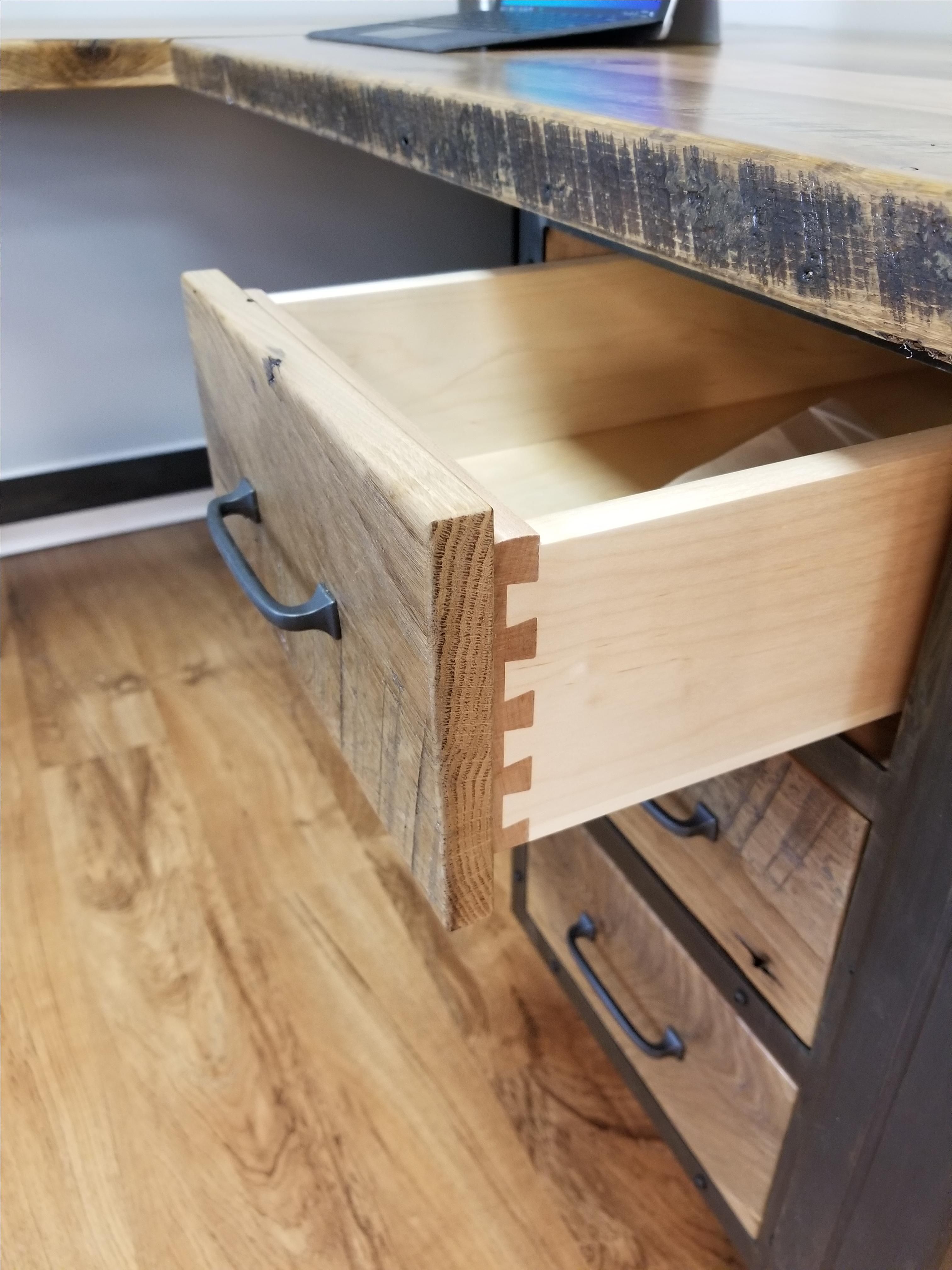 Buy Custom Made Reclaimed Wood Office Desk, Barnwood Computer Desk