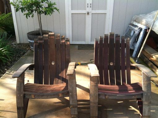 Custom Made Wine Stave Adirondack Chairs