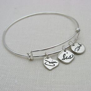 Custom Charm Bracelets Personalized Charms Custommade Personalized Sterling Silver Charms On A Adjule Bangle Bracelet By Cheryl Frazee
