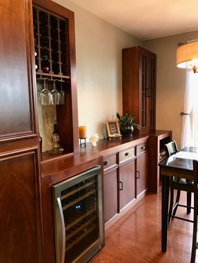 Custom Made Entertainment Center And Wine Storage Compartment
