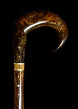 Handmade Walking Cane In Desert Ironwood From Arizona, Exhibition 