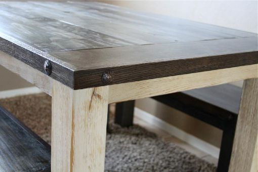 Custom Made Custom Farm House Table W/ Benches
