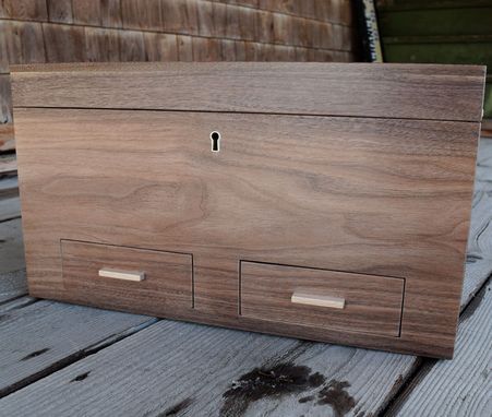 Custom Made Handcrafted Jewelry Boxes Made From Walnut And Birdseye Maple
