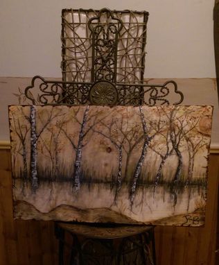 Custom Made Birch Tree Art, ,Birch Trees, Tree  Decor, Cabin Decor, Lodge