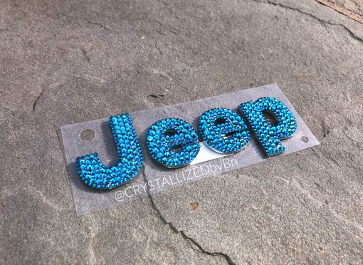 Custom Made Jeep Crystallized Car Emblem Letters Bling Genuine European Crystals Bedazzled