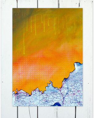 Custom Made Kentucky Mountain - Mountain Painting In Orange- From The In The Mountains Series