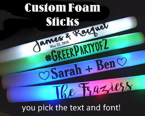 Custom Made 50 Flashing Multicolor Custom Led Foam Sticks