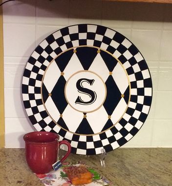 Custom Made Painted Lazy Susan // Whimsical Painted Turntable // Monogrammed Lazy Susan