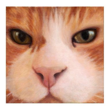 Custom Made Evil Eye Cat Note Cards - 4 Pack - Theo Yunker - Cat Painting Art Cards - Shelter Cat