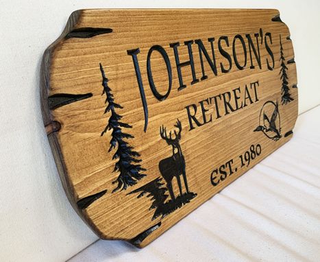 Custom Made Personalized Rustic Cabin Sign