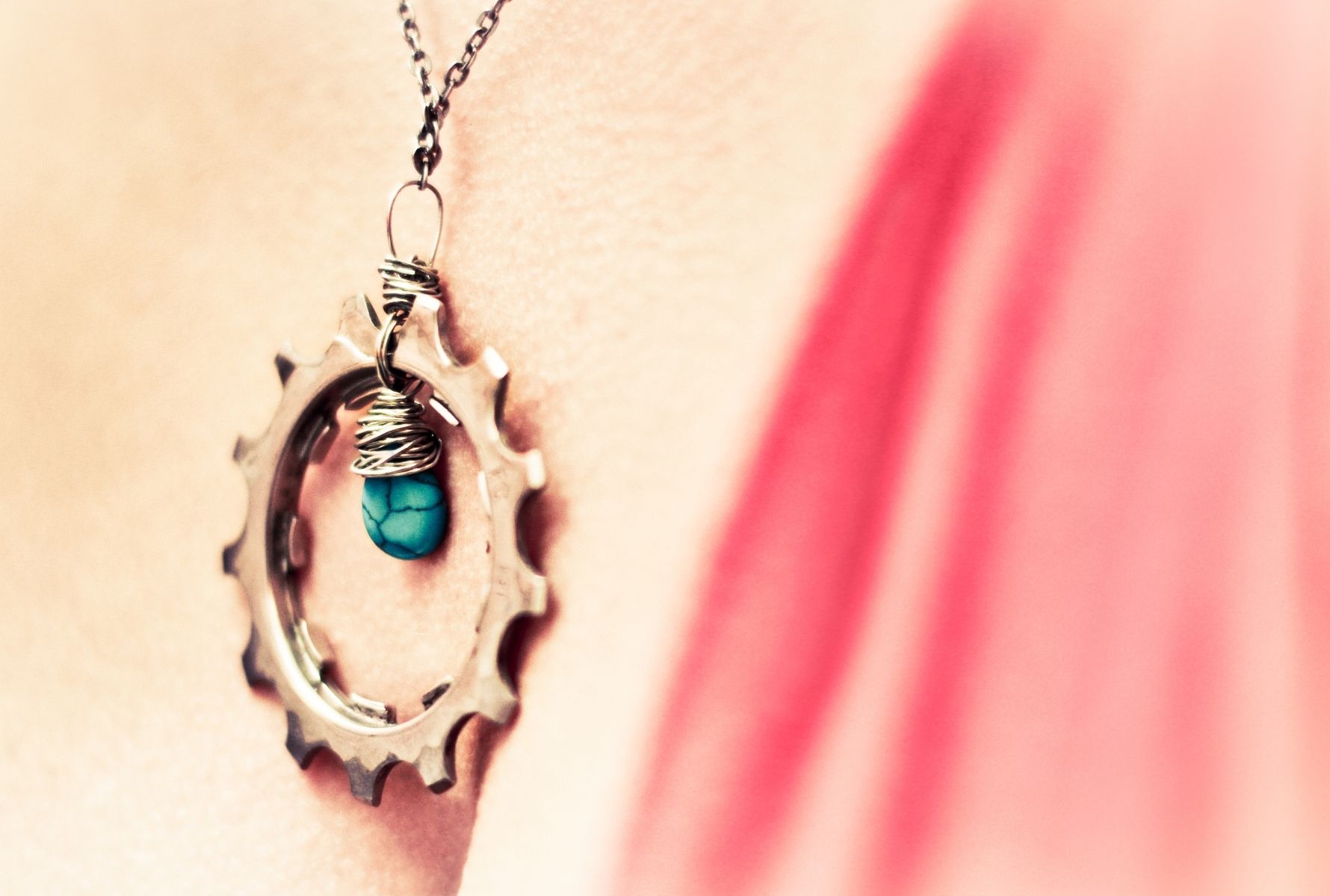 Buy a Hand Crafted Steampunk Bicycle Gear Necklace, made to order from