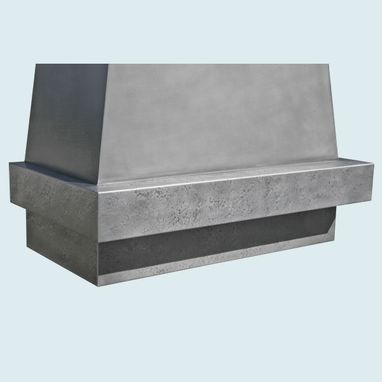 Custom Made Zinc Range Hood With Tall Pyramid Shape