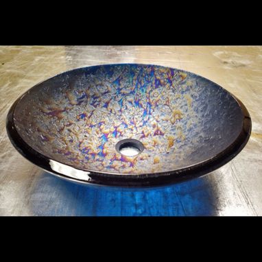 Custom Made Residential Vessel Sink - Metallic Glass