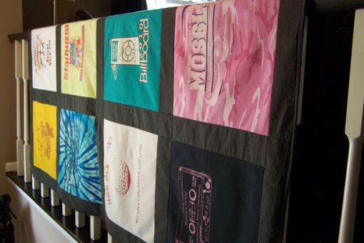 Custom Made T Shirt Memory Quilt Blanket - 12 Block