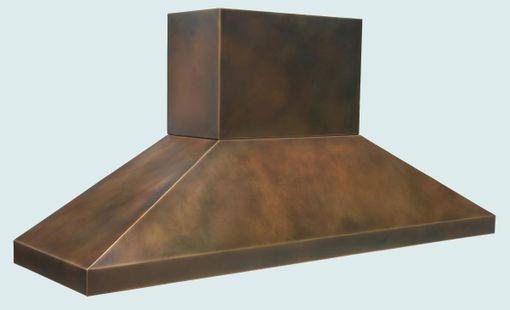 Custom Made Bronze Range Hood With Stack & Pyramid Shape