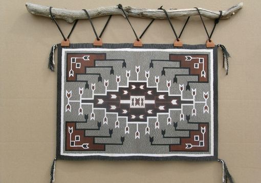 Custom Made Marquetry Navajo Rug