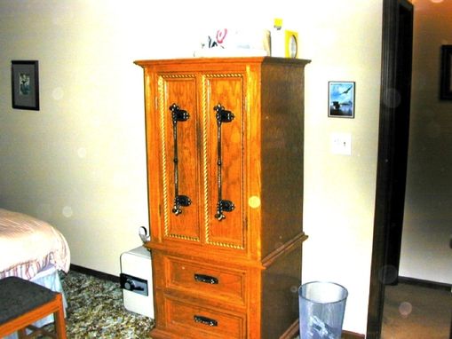 Custom Made Oak Armoire