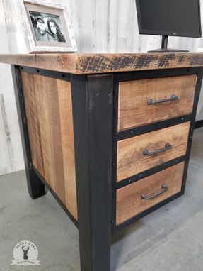 Custom Made Reclaimed Barnwood Corner Desk