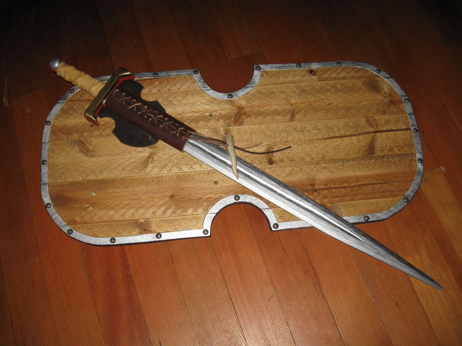 Hand Crafted Wooden Sword Shield By Sticks Stones Custommade Com Custom Made Wooden Sword Shield