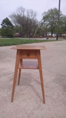 Custom Made Splayed Leg Occasional Table In Cherry