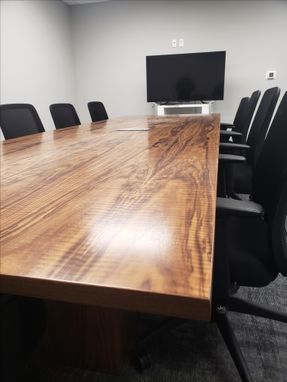 Custom Made Figured Walnut Conference Table