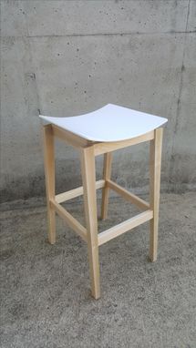 Custom Made Wood Stools With Curved Seat