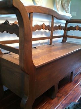 Custom Made Swedish Entry Foyer Bench With Seat Storage And Hidden Cubby