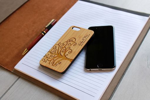 Custom Made Custom Engraved Wooden Iphone 6 Case --Ip6-Bam-Andy & Pam