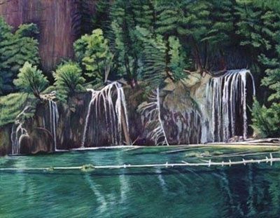 Custom Made Hanging Lake, Glenwood Springs (Colorado Landscape) Painting
