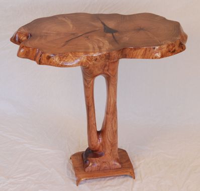 Custom Made Mesquite Table On Sculpted Base