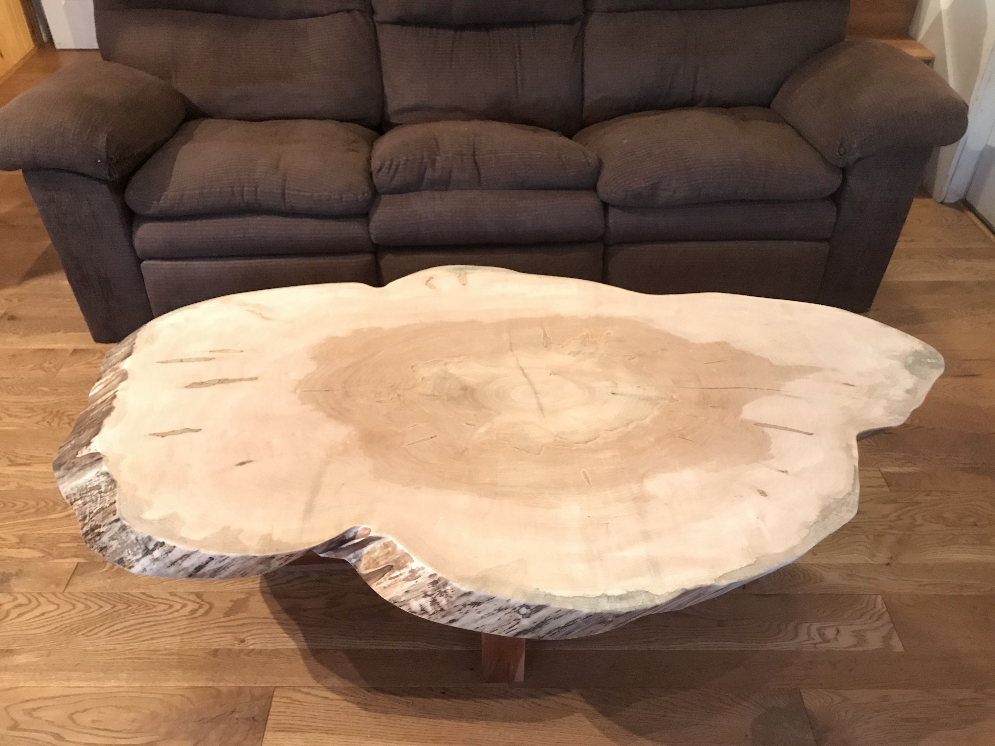 Hand Crafted Live Edge Maple Coffee Table by Martin Rustics