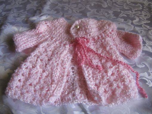 Custom Made Pink Princess Crochet Cardigan Sizes 0 To 24 Months