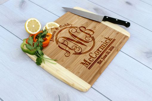 Custom Made Personalized Cutting Board, Engraved Cutting Board, Custom Wedding Gift --Cb-Bam-Mccormick