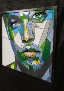 Custom Made Stained Glass Portrait Of Leonardo Dicaprio