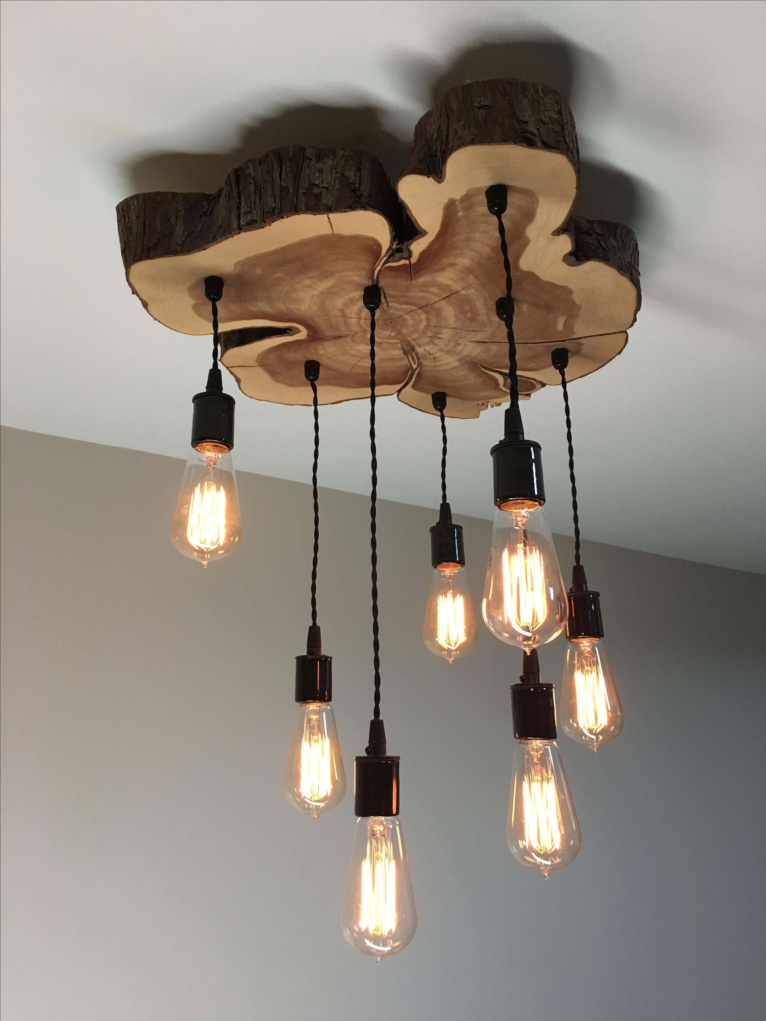 modern wood chandelier